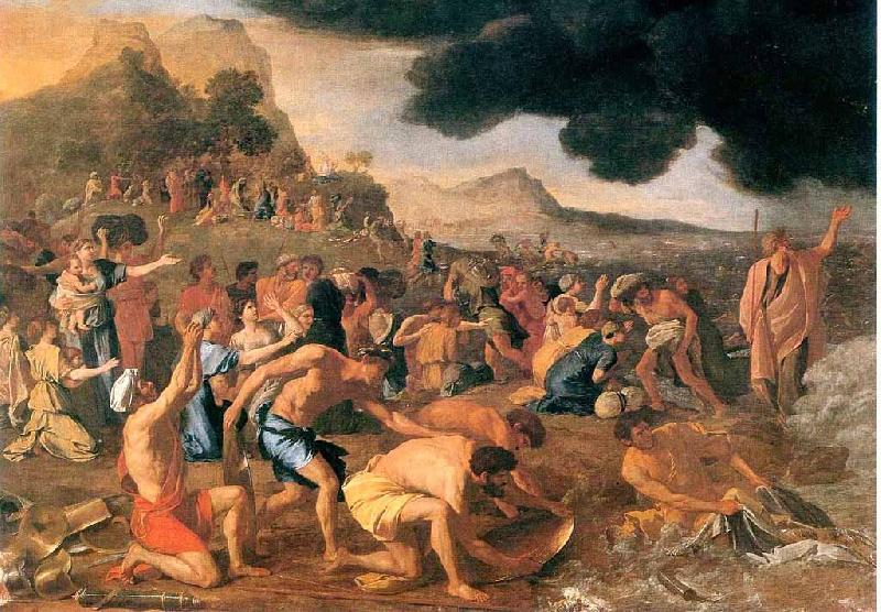 Nicolas Poussin Crossing of the Red Sea Sweden oil painting art